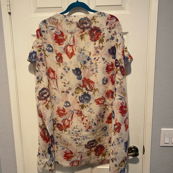 Floral Frayed Scarf - Picture 3 of 3